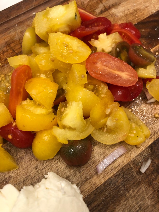 Tomaten geel, rood en zwart, 
